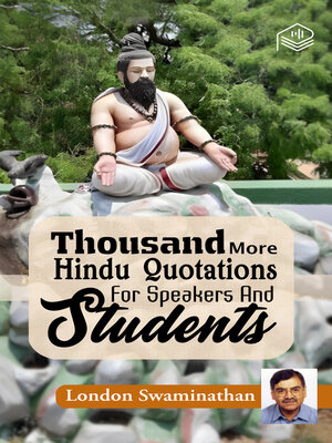 cover image of Thousand More Hindu Quotations For Speakers And Students